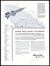 1961 NASA X-15 rocket plane photo Honeywell autopilot vintage print ad picture