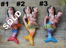 Mermaid & Baby SOLD SEPARATELY Clay Ornaments Guerrero Handmade Mexican Folk Art picture
