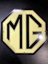 Vintage Repo MG Dealer Morris Garages Enamel Porcelain Steel Sign picture