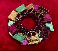 Mystic Krewe Of NYX Stretch Purse Bracelet Handbags Mardi Gras Purple Gold Green picture