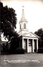 Real Photo Postcard First Congregational Church in Geneseo, Illinois picture