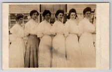 RPPC Six Lovely Victorian Ladies in A Row Postcard G25 picture