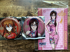 Asuka & Mari - Evangelion - 75mm Big Can Badges & Postcard (Set of 3) picture