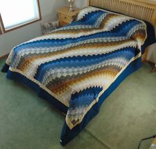 NEW AMISH HANDMADE QUILT ~ Bargello Wave ~ 101 x 111 picture