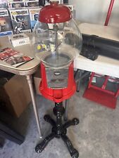 Vintage Red 25 Cent Carousel Bubble Gum Gumball Machine & Stand No-14 picture