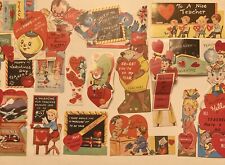 20 Vintage Valentines 40’s & 50’s Teacher Valentine Cards USA Goetzinger picture