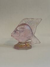 Fenton Art Glass Iridescent Pink Sunfish Angelfish Figurine picture
