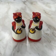 Hand Painted Salt and Pepper shakers Red And White picture