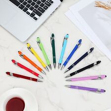 12Pcs Ballpoint Pen with Stylus Tip, Soft Touch Click Metal Pen, Stylus Pen picture