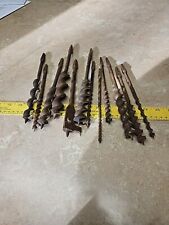 Vintage Lot of 12 Assorted Auger Brace Drill Bits  picture