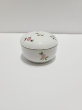 Vintage Takahashi Handpainted Flowers Ceramic Trinket Box Madecin Japan picture