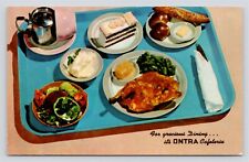 Ontra Cafeteria Advertisement Postcard Such Wonderful Food VTG Unused Postcard picture