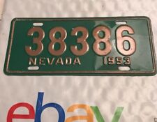 Vintage 1953 NEVADA 38386 Bicycle License Plate Wheaties Cereal picture