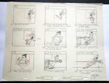 LAUREL and HARDY 1966 ORIGINAL PRODUCTION cel STORYBOARD DRAWING comedy picture