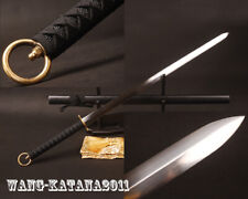 Japanese Ninja Straight Sword 1060 Carbon Steel Handmade Double Edged Ninjato picture