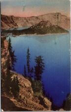 Hand Colored Albertype Co. Crater Lake Oregon 1921 Antique Postcard B35 picture