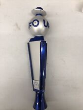 Harpoon Brewery UFO Blue & Silver Logo Beer Tap Handle 12” Tall - Excellent picture