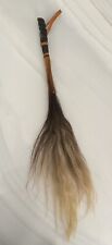 Vintage African Horse Hair Fly Whisk Leather Handle picture