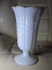 VTG E.O.BRODY CO Large White Milk Glass Flower Fern Vase 9