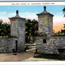 c1940s St. Augustine, Fla. Old City Gates Entrance Tartaria Old World Early A206 picture