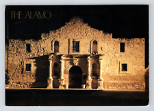 Postcard 4x6 San Antonio Texas Alamo Night Historic Landmark Street View TX picture