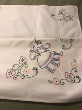 Beautiful Dutch Theme tablecloth with embroidery work in each corner  picture