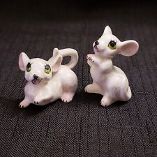 Vintage Kelvin's Miniature Bone China Figurines Mouse Mice Japan Kitschy Pair picture