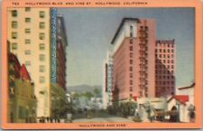Vintage 1940s Hollywood, California Postcard 