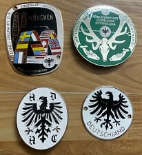 Car badges - Adac German Badges set of 4pcs Mg Jaguar Triumph Audi Vw Porsche Bm picture