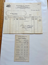 1934 Letterhead. Warner Price, Fertilizers. Smyrna, Delaware. 1943 Price List. picture