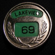 VINTAGE LAKEVIEW PARK #'d EMPLOYEE ID BADGE - MICHIGAN CITY IN - WASHINGTON PARK picture