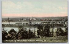 River & City View from Fort Washington Harrisburg Pennsylvania c1910s Postcard picture