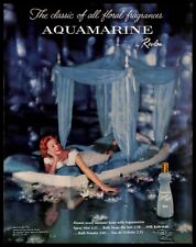 1961 Revlon Aquamarine Floral Fragrance Vintage PRINT AD Beauty Perfume picture