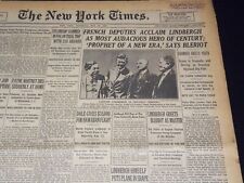 1927 MAY 25 NEW YORK TIMES - JAM TO SEE LINDBERGH BURSTS WINDOWS - NT 9555 picture