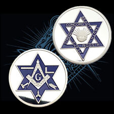 Masonic Silver Challenge Freemasonry All-seeing Eye Commemorate Brotherhood Coin picture