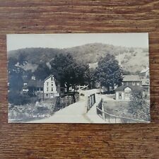 1924 RPPC RR Station and Bridge Maple Street Gaysville VT picture