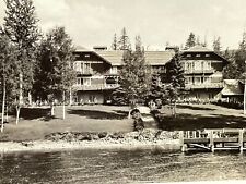 QD Photograph RPPC Postcard  Exterior View Lake Mcdonald Hotel Lodge 1950's picture
