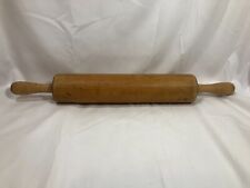 VTG SOLID WOOD ONE PIECE 21 1/2” ROLLING PIN RUSTIC FARMHOUSE KITCHEN PRIMITIVE picture