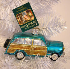 2006 WOODY WAGON - OLD WORLD CHRISTMAS - BLOWN GLASS ORNAMENT - NEW W/TAG picture