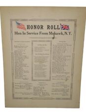 WWI Era US Army & Navy Men in Service Mohawk, NY Honor Roll 10th Infantry picture