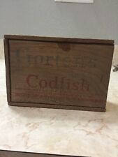 Vintage Codfish Dovetail Joint Wood Box Gorton's Mother Ann Brand  picture