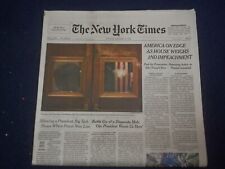 2021 JANUARY 10 NEW YORK TIMES - AMERICA ON EDGE AS HOUSE WEIGHS 2ND IMPEACHMENT picture