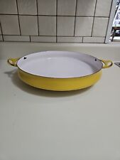 DANSK KOBENSTYLE PAELLA PAN SKILLET SERVING DISH 13 1/2 INCHES Yellow picture
