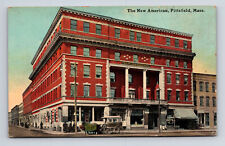 1913 New American Building Carriage Ice Cream Pittsfield MA Postcard picture