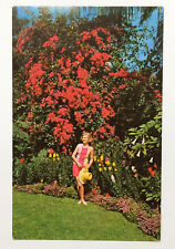 St Petersburg FL Postcard Florida c1960s Sunken Gardens Pretty Lady Vintage picture
