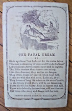 Antique Sunday School Union, Fatal Dream card, 1 Piece picture