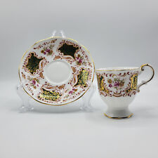 Vintage Rosina Fine Bone China Teacup And Saucer Gold Trim Table Decor England picture