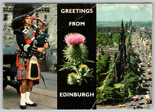 c1970s Greetings Edinburgh Scotland Old Town Vintage Postcard picture
