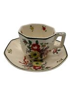Vintage Royal Doulton 'Old Leeds Spray' Demitasse Cup and Saucer Set - Collectib picture
