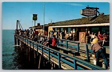 Postcard California Redondo Beach Fisherman's Wharf Fishing BBQ Restaurant 5N picture